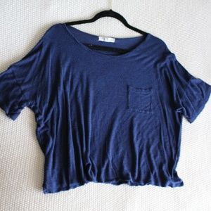 Navy Basic Flowy Tee